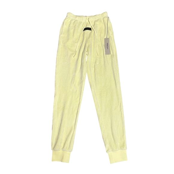 Essentials Fear of God Yellow Terry Cloth Joggers NEW - Picture 1 of 8